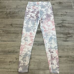 Glyder Legging Womens Small Pastel Pink Blue Tie Dye‎ High Rise Workout Pant